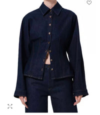 AGOLDE DEVON SHIRT in blue - women's blouse
