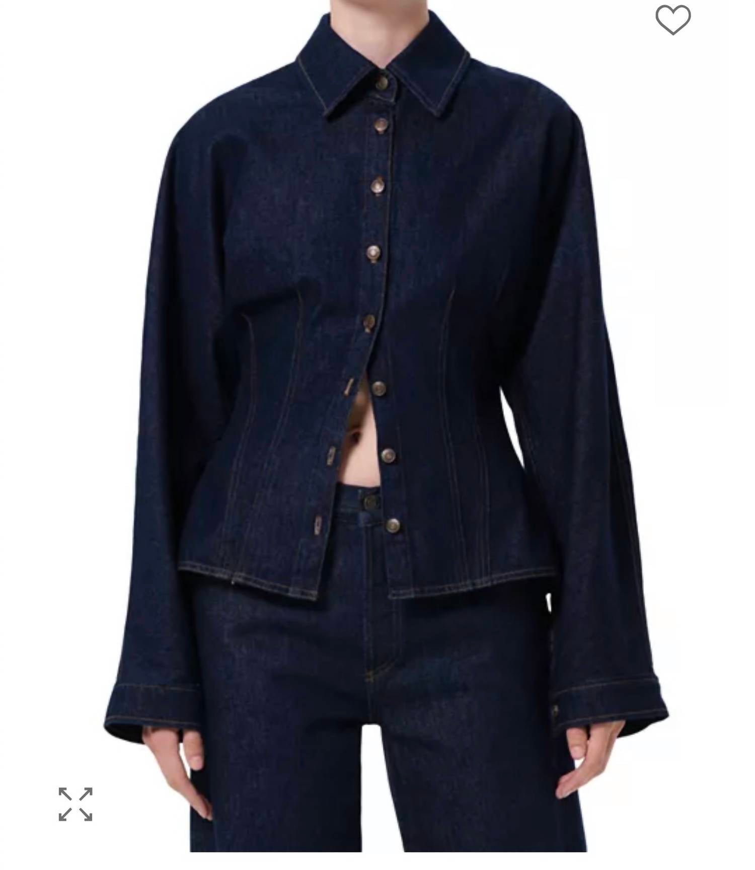AGOLDE DEVON SHIRT in blue - women's blouse