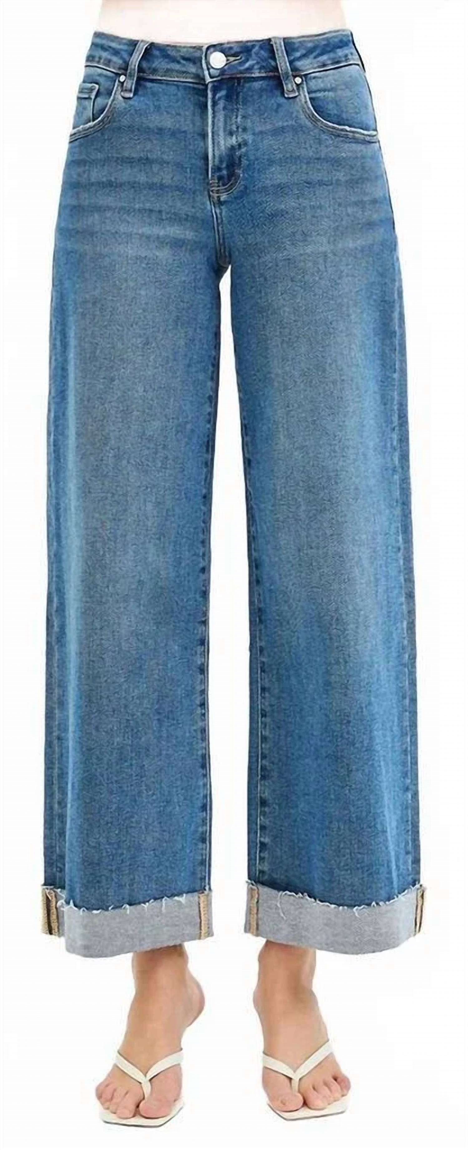 Risen - Low Rise Ankle Cuffed Jeans