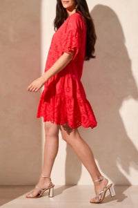 Tribal - Mixed Pattern Eyelet Dress