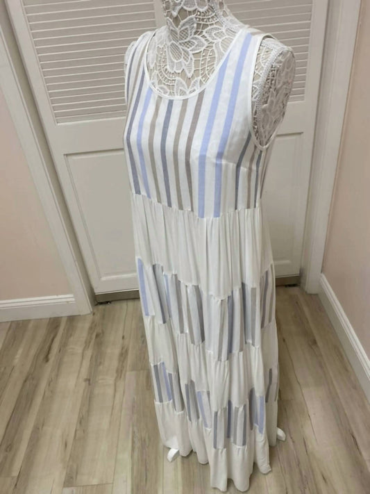 Charlie B - Women's Long Striped Layered Tank Dress