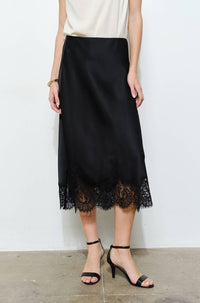 Ina Fashion - Lace Hem Midi Skirt