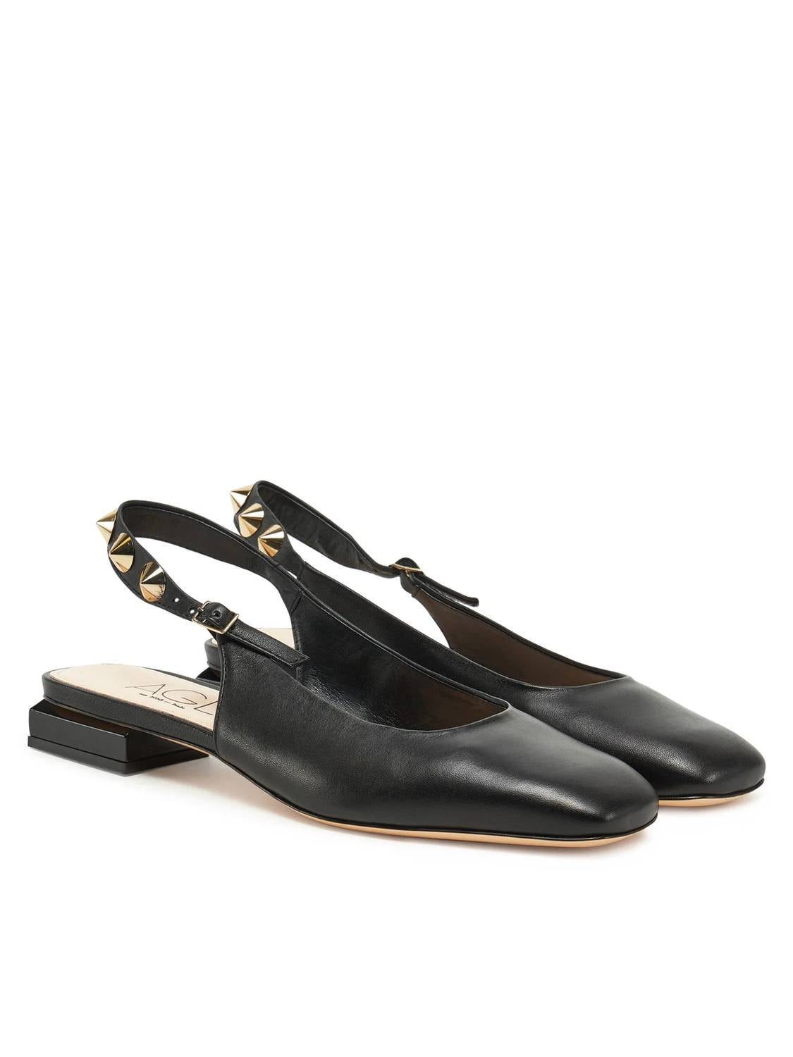 AGL Women's Spike Angie Slingback Flat in nero - item - detail view