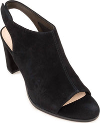 Clarks Women's Kaylin85 Sling Heeled Sandal in black suede - women's sandal