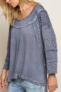 POL Fearless Perfect Knit Top in charcoal - women's sweater - view 4