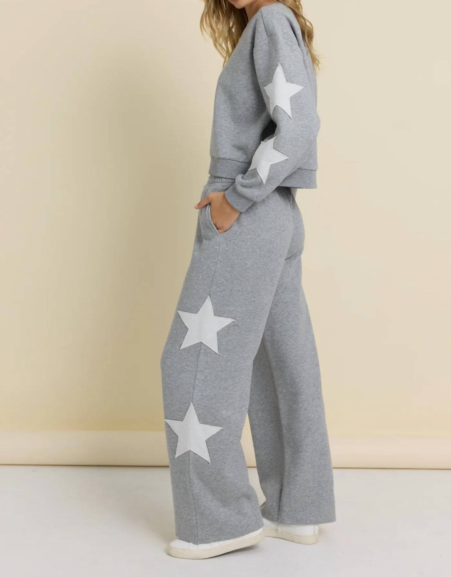Vintage Havana - Terry Crew Neck Star Sweater