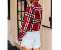 First Love By Lovelyn - Plaid Light Knit Sweater