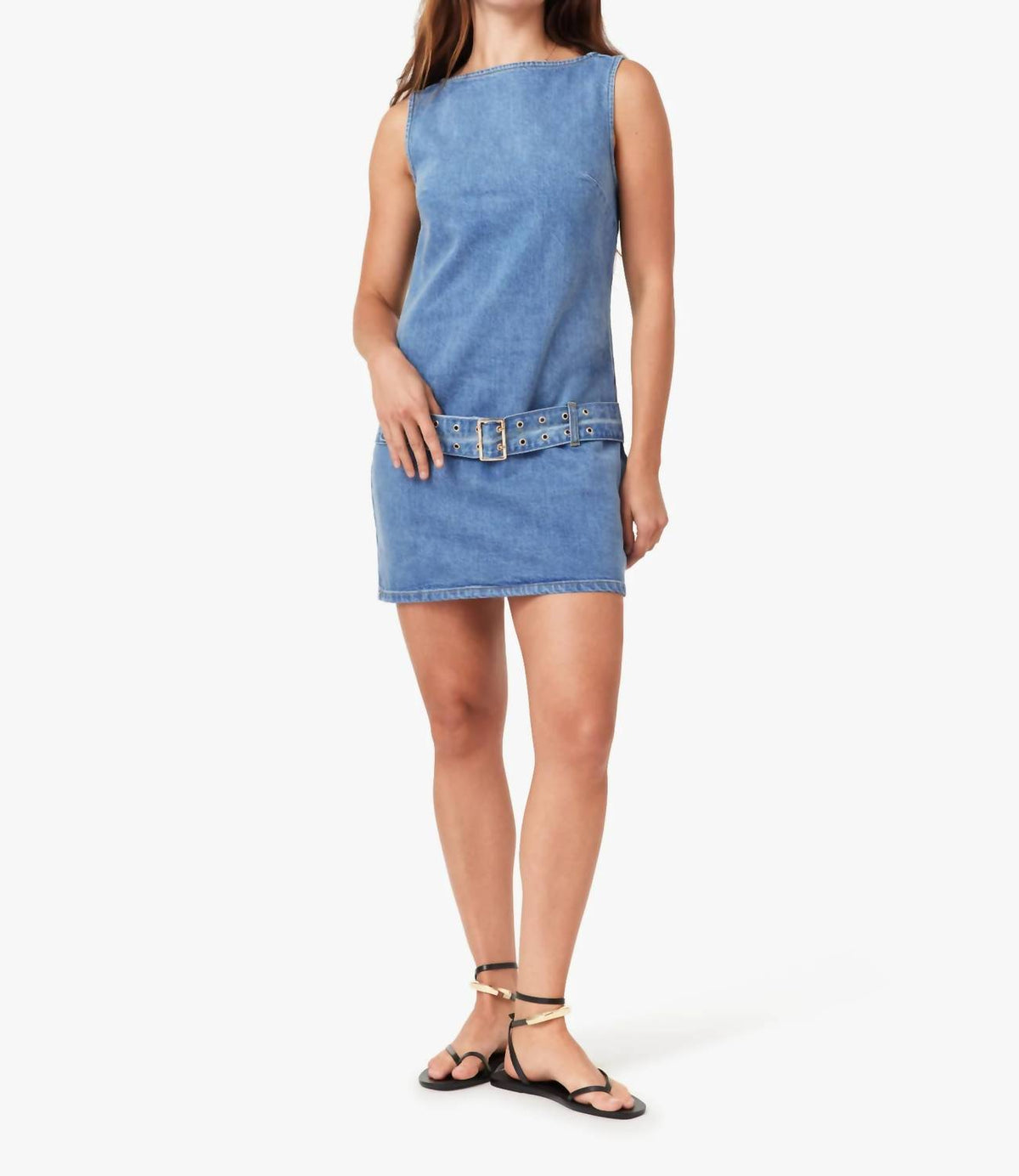 Habitual - Sleeveless Belted Mini Dress