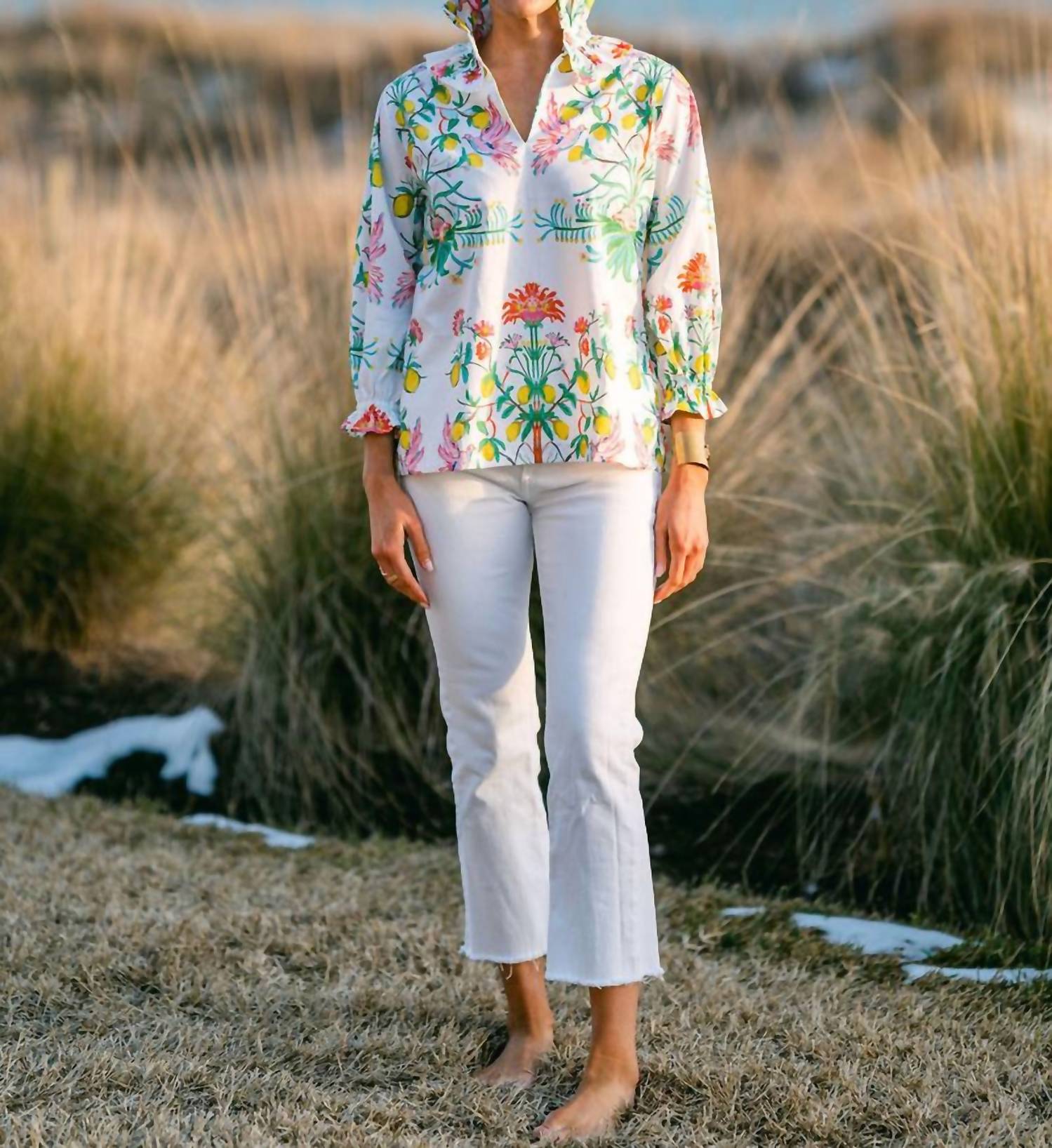 House Of Mbr - Lemon Soiree Harper Top