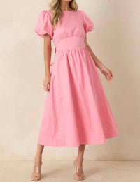 &Merci - Puff Sleeve Midi Dress