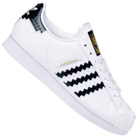 adidas Men's Lego Superstar Casual Comfort Shoes in white black - men's sneaker - detail view