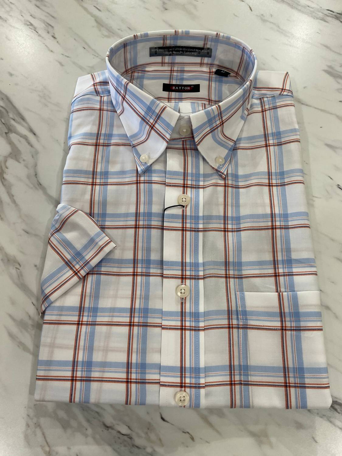 Batton - Men's Abel Short Sleeve Cotton Shirt