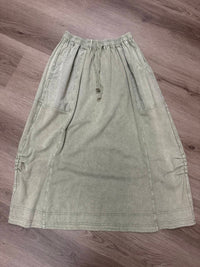 Easel - Women's Mineral Washed Cargo Skirt