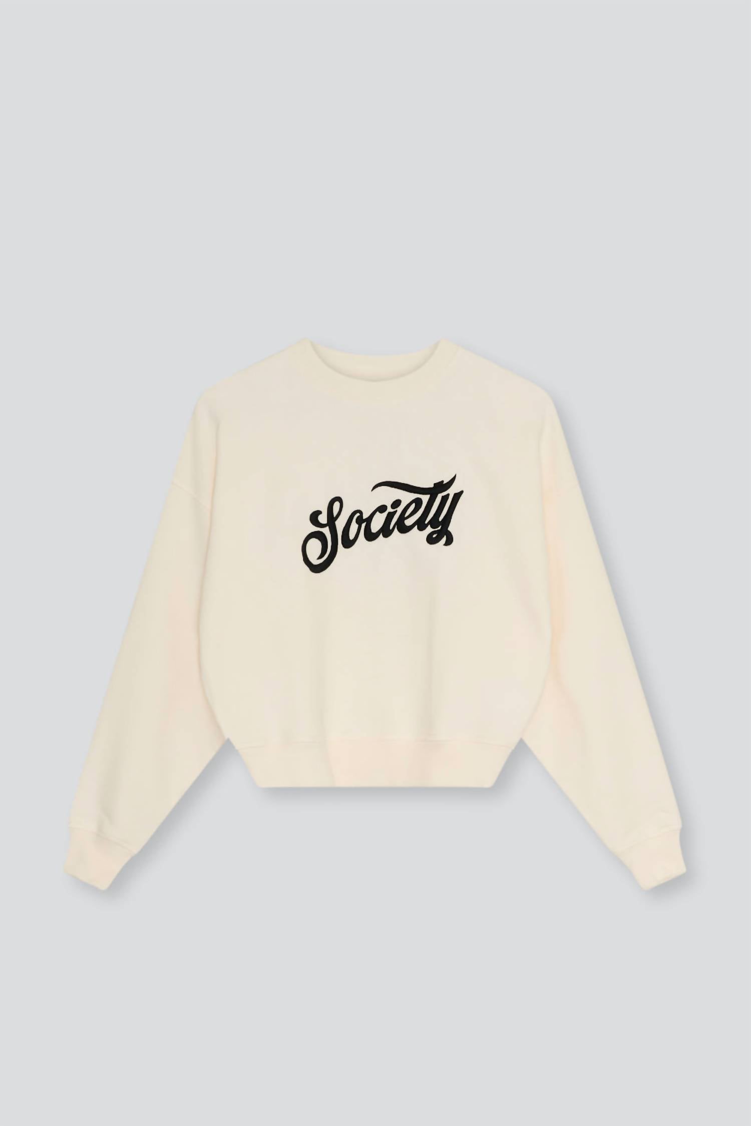 The New Society Girls Mazus Society Sweatshirt in ecru - kids' shirt