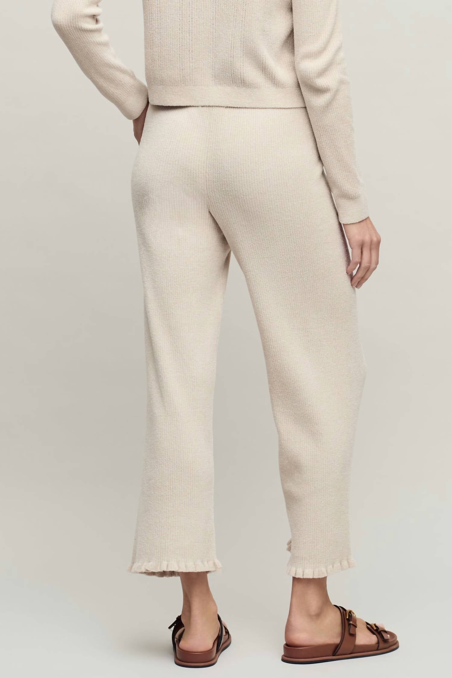 Barefoot Dreams - Rib Ruffle Hem Ankle Pant