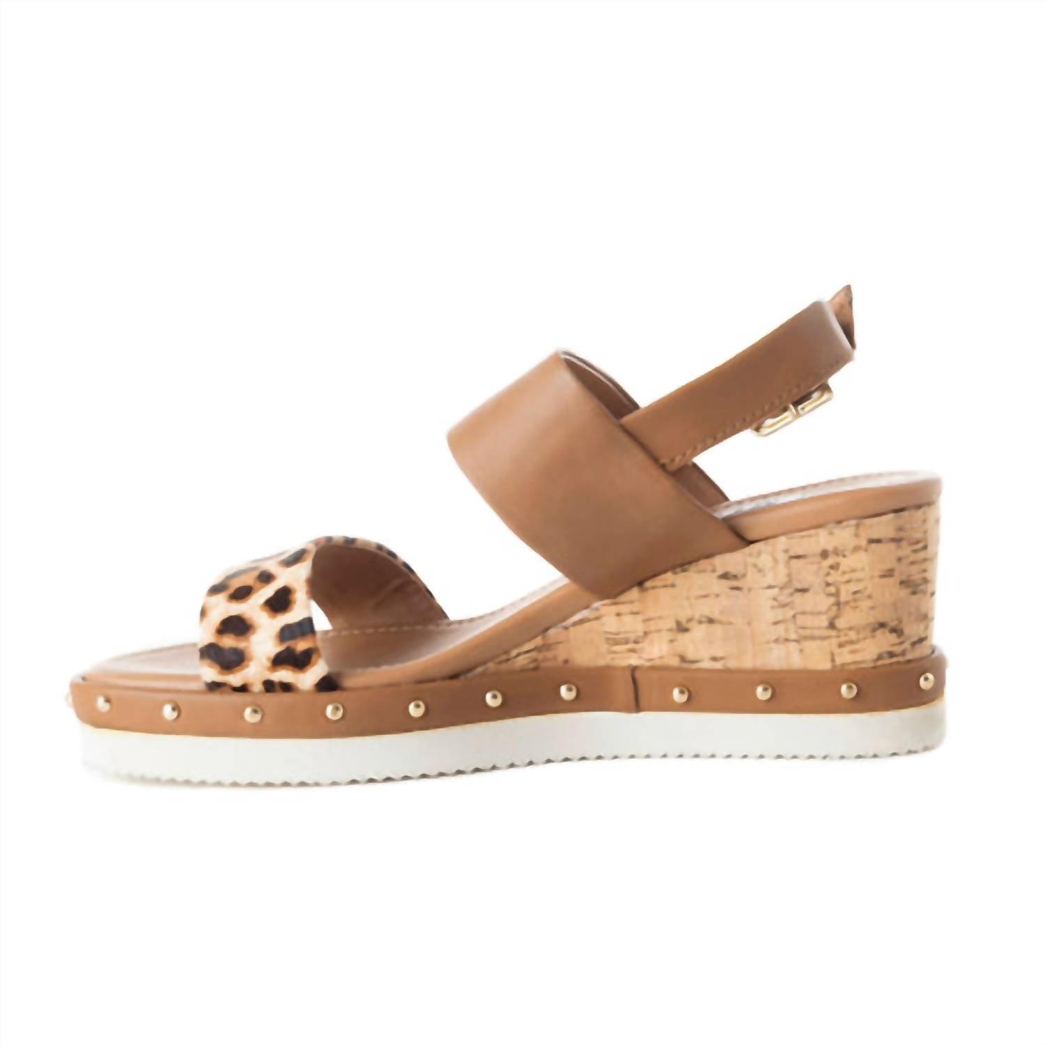 Myra Women's Day Dreamer Wedge Sandal in cheetah brown - women's sandal - view 4