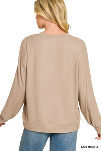 Zenana - Soft Hacci Basic Pullover Sweater
