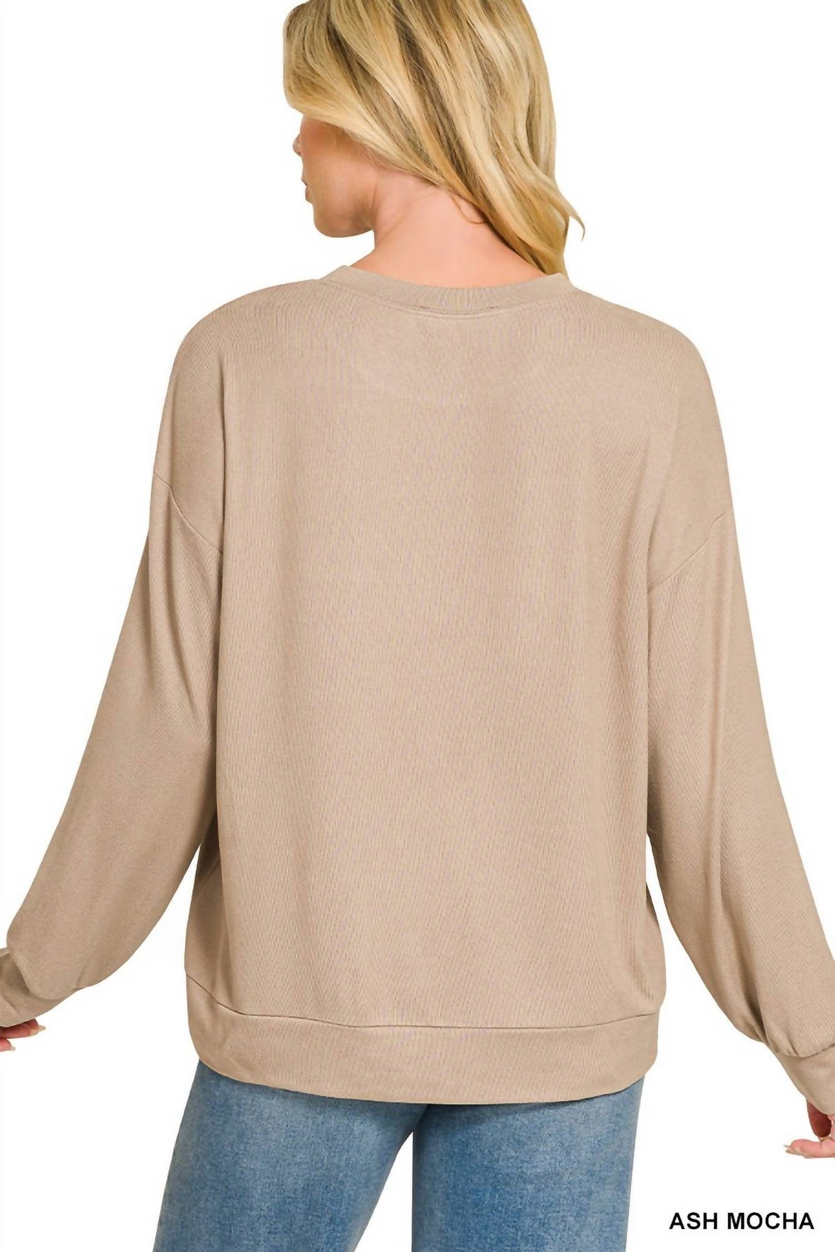Zenana - Soft Hacci Basic Pullover Sweater