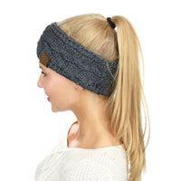 C.C Beanie - Cable Knit Lined Headwrap