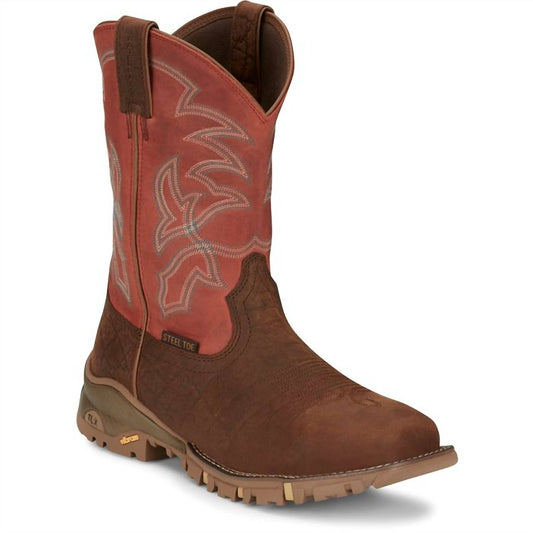 Tony Lama - Men's Roustabout Steel Toe Waterproof Work Boot - Wide