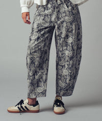 Urban Daizy - Paisley Print Cropped Wide Leg Pants