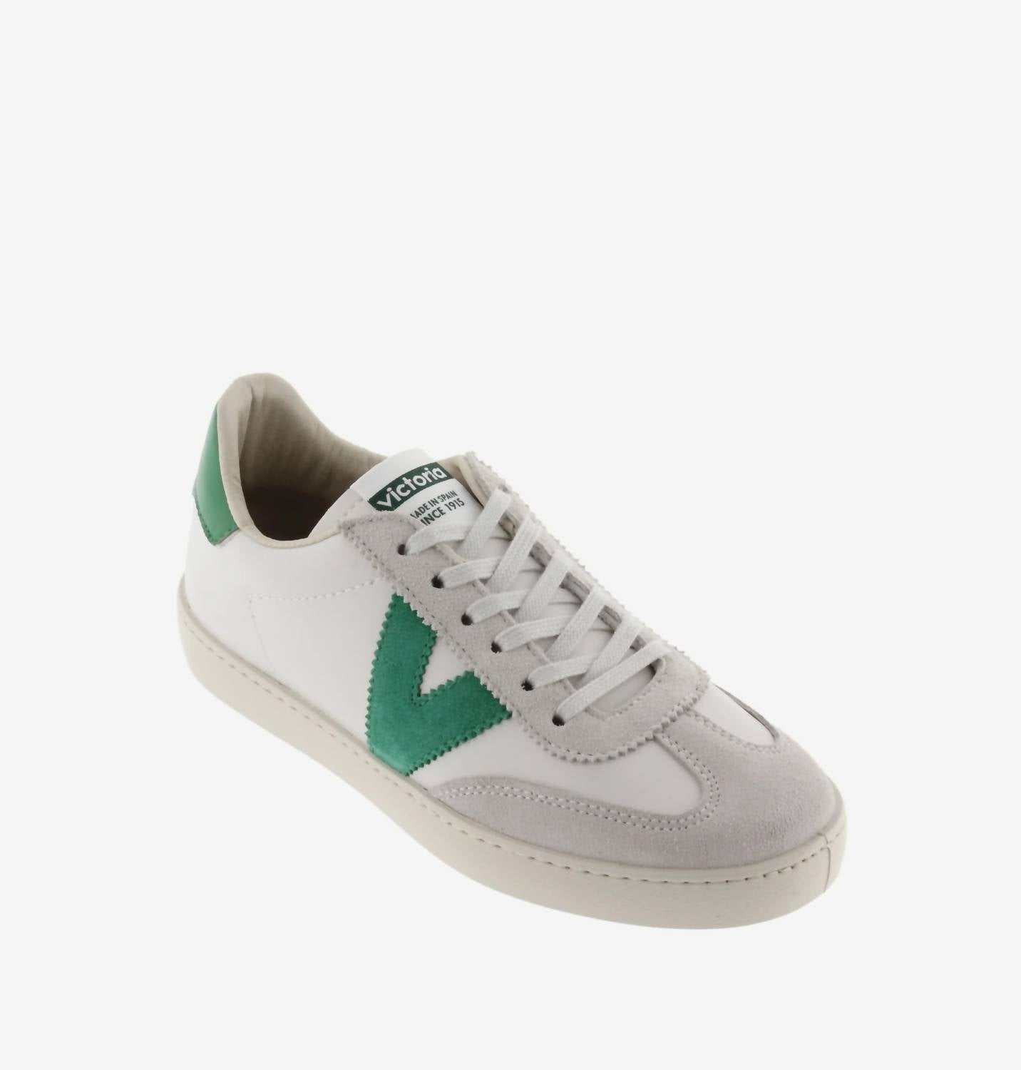 VICTORIA Women's Berin Ciclista Shoes in white green - women's sneaker - detail view