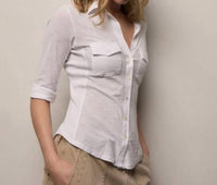 James Perse - CONTRAST PANEL SHIRT