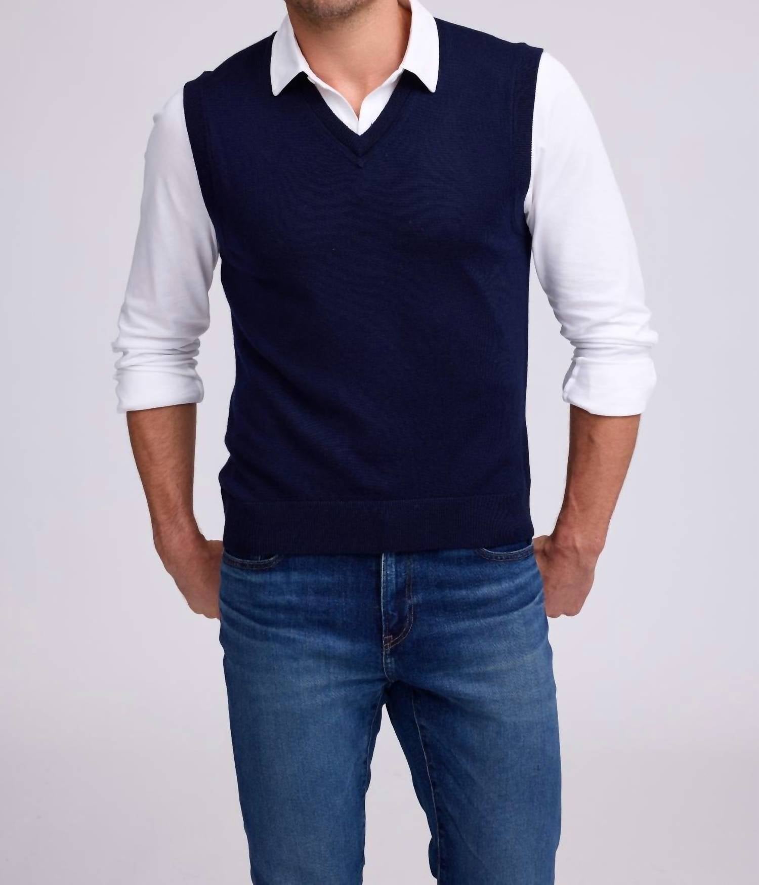 Raffi - Extrafine Merino V-neck Vest