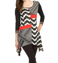 Papillon - Patch Angle Hem Top