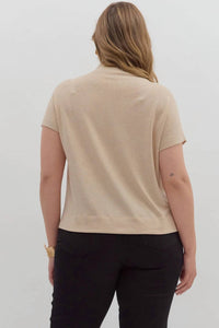 Entro - Beckett Curve Mock Neck Knit Pullover Sweater
