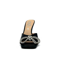 Exe - Women's Crystal Brooch Heeled Slide Sandal