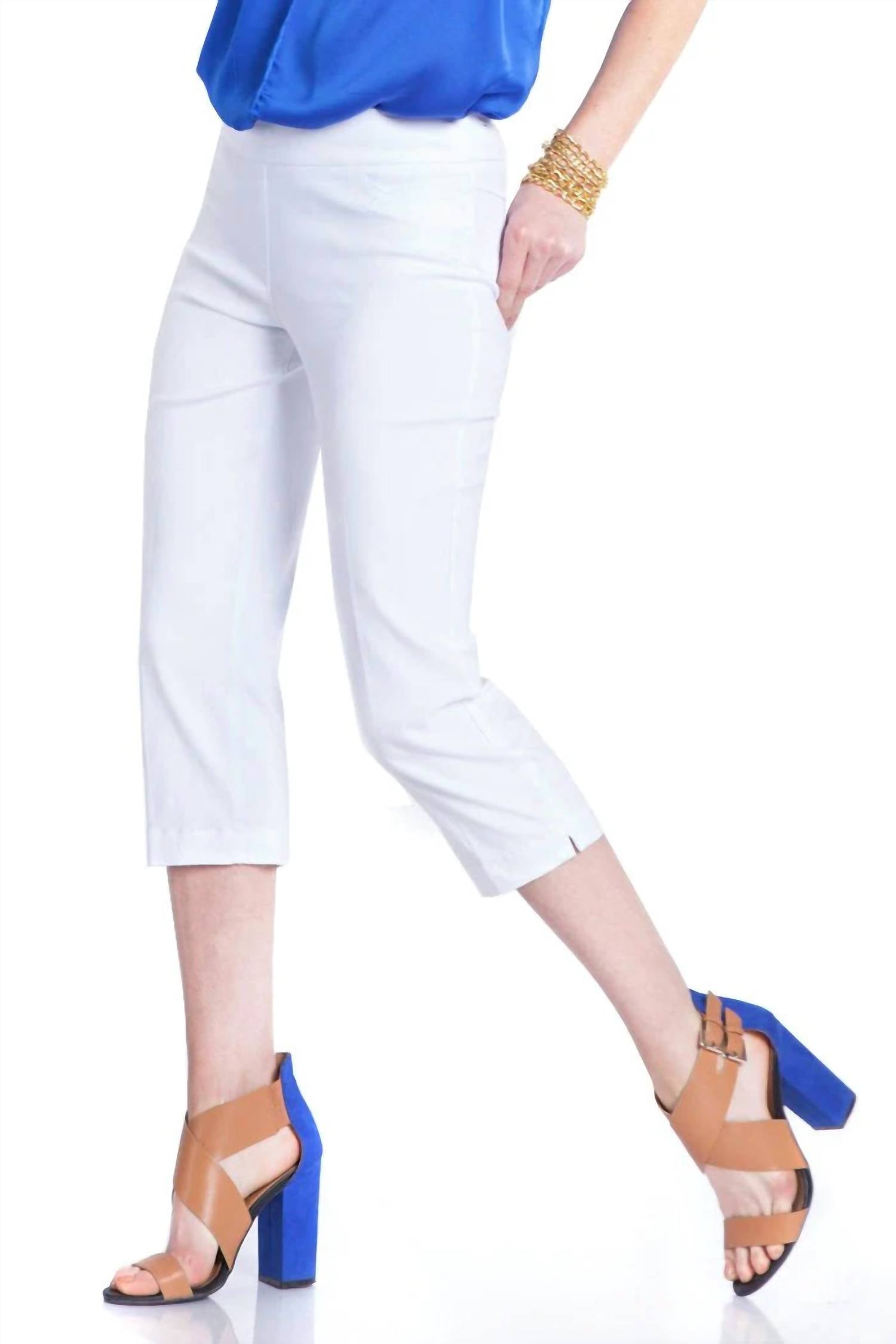 Slimsation By Multiples - Wrinkle-resistant Incoming Capri