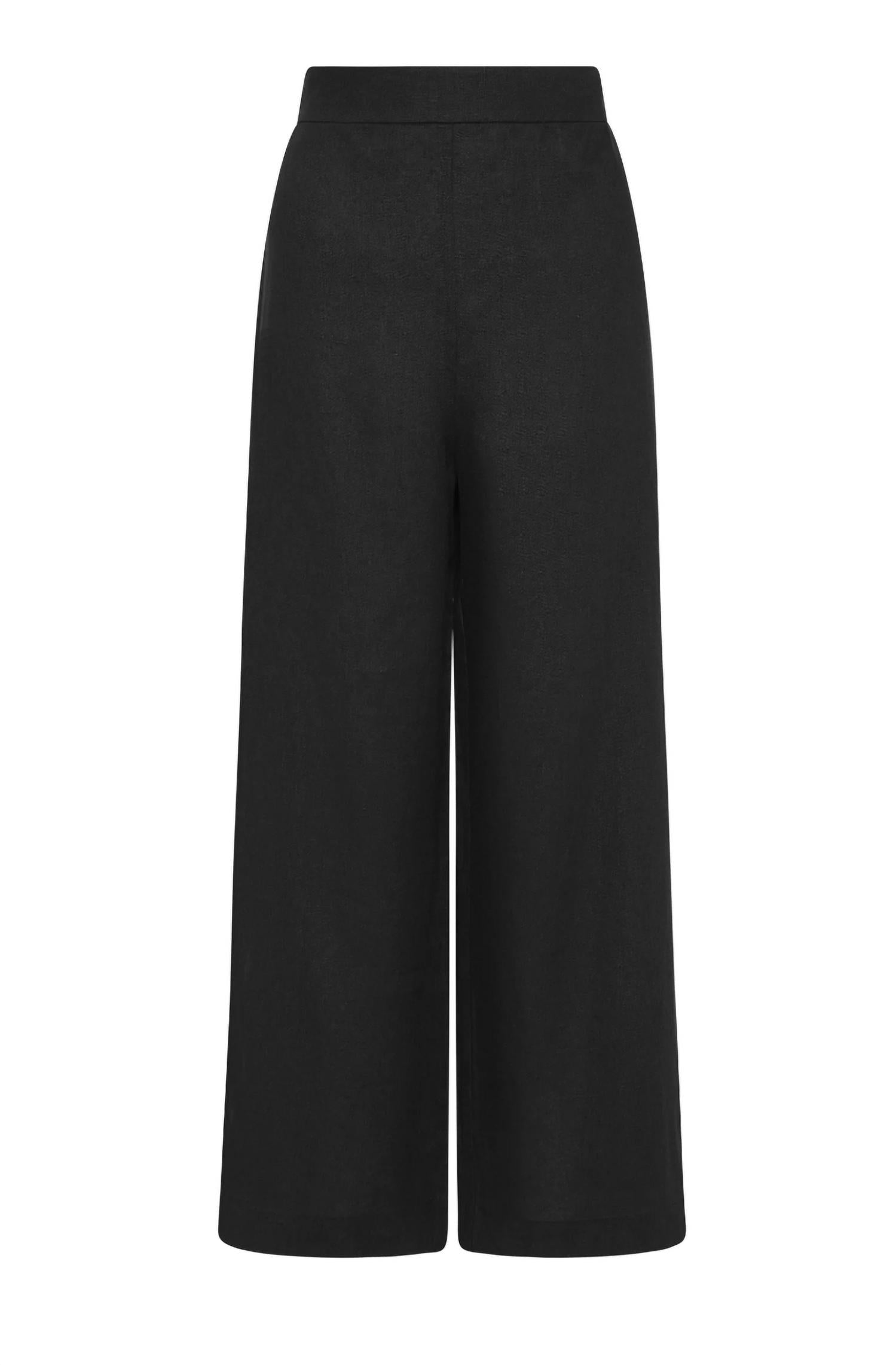 Nude Lucy Thilda Linen Culotte Pants in black - women's pants - view 5