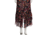 Misa Los Angeles - Floral Tiered Midi Skirt