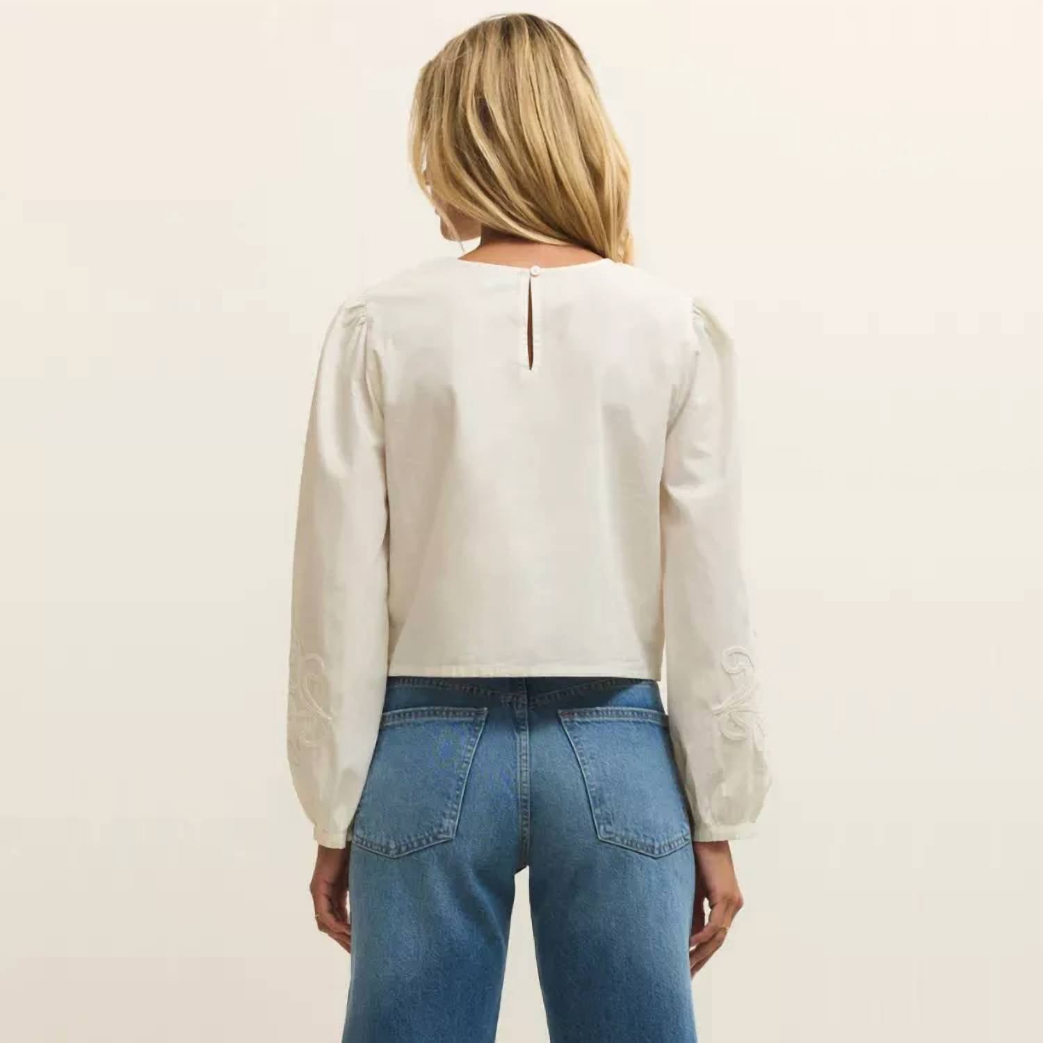Z Supply - Tatiana Embroidered Cropped Top