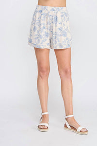 Allie Rose - Printed Soft Linen Shorts