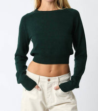 Olivaceous - Luz Cropped Knit Top