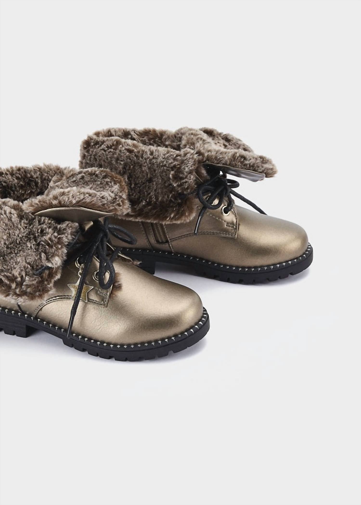 Mayoral - Faux Fur Lined Biker Boots BG