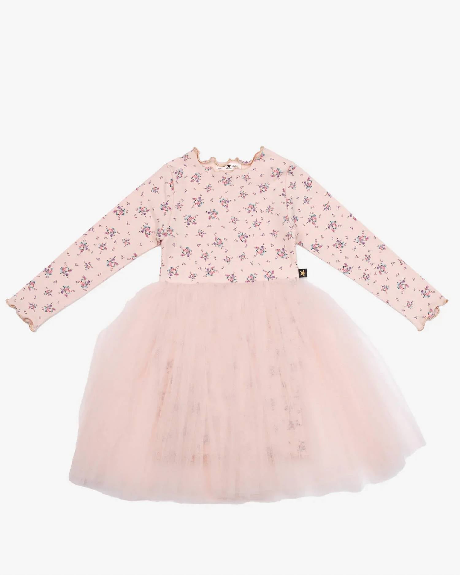 Petite Hailey - Girls M Vintage Flower Tutu Dress