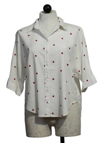 Velvet Heart - Merle Cardinal Polka Dot Shirt