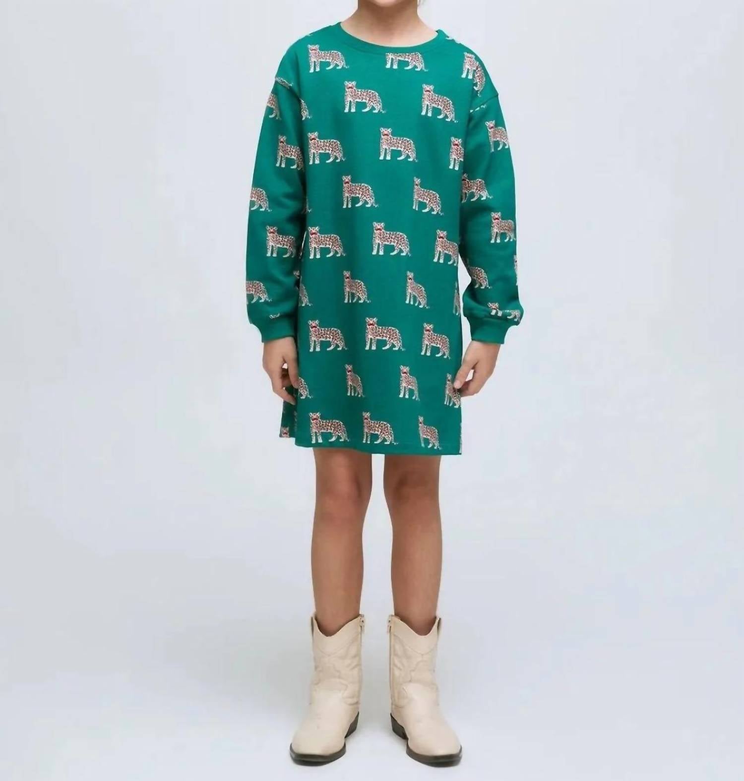 Compania Fantastica - Jaguar Print Long-sleeved Dress