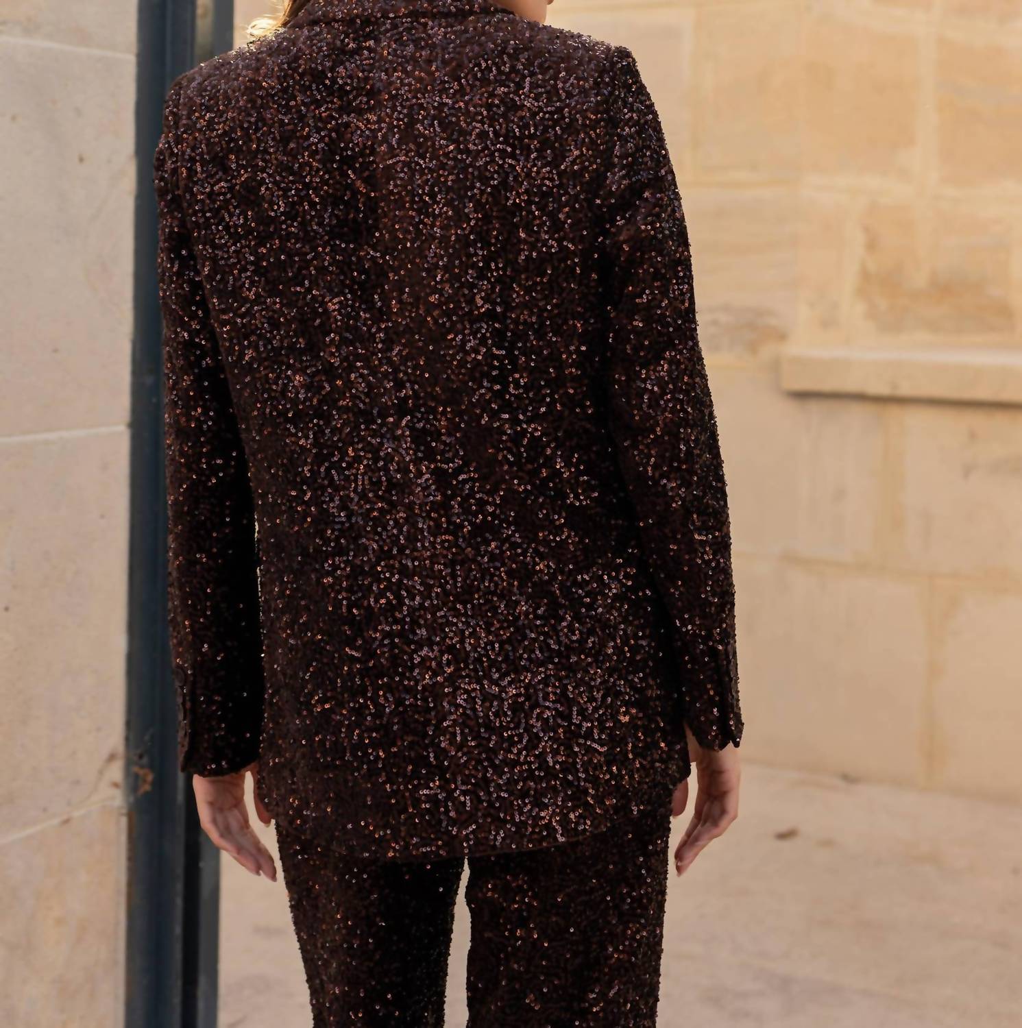 Attentif - Straight Cut Sequin Blazer