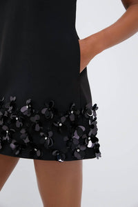 Self-Portrait - Crepe 3d Sequin Mini Dress