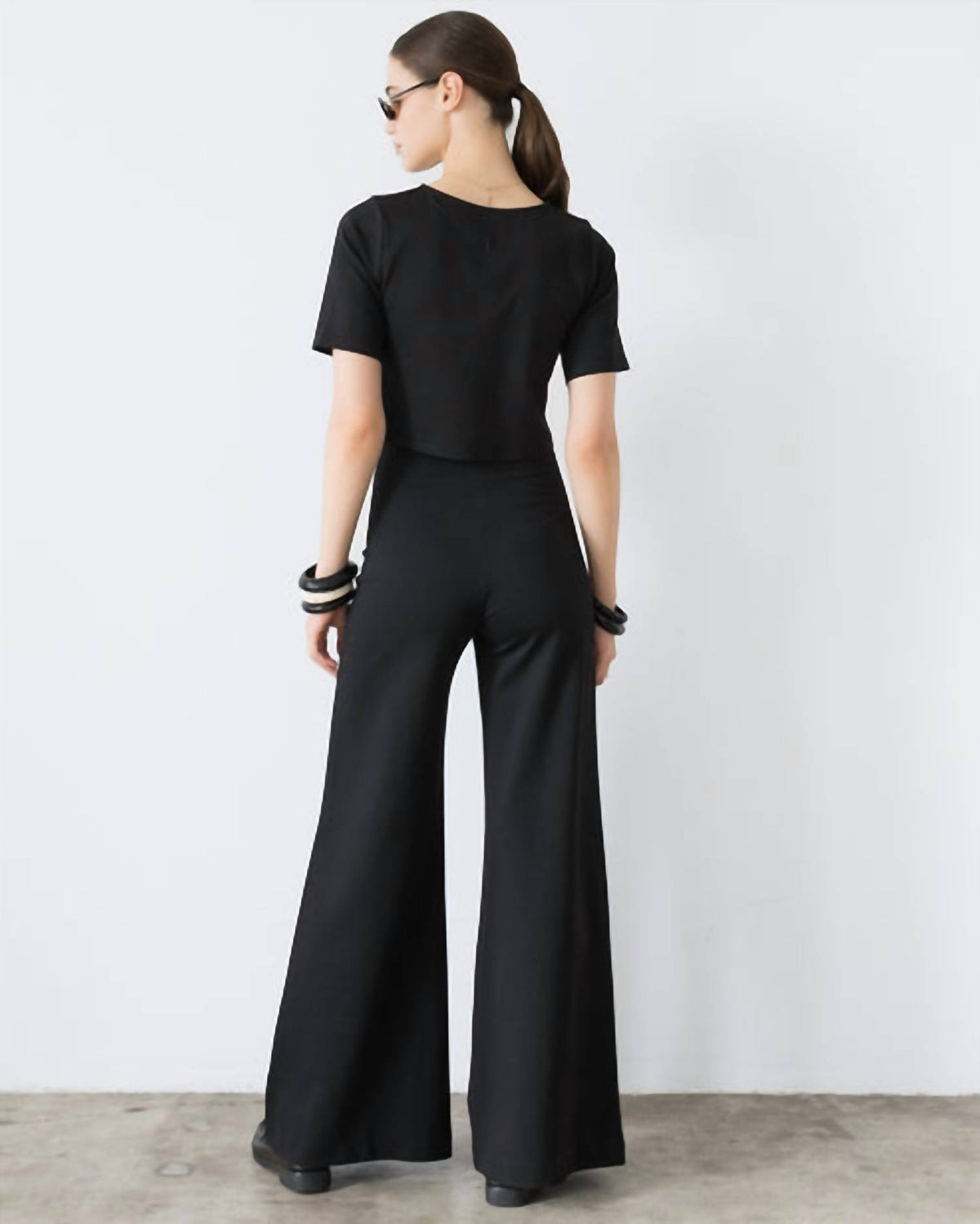 Ripley Rader - Ponte Cropped Knit Wide Leg Pants