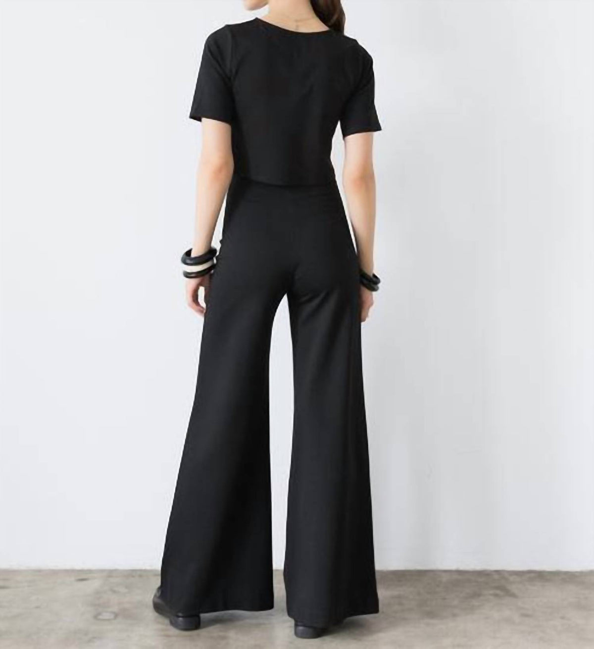 Ripley Rader - Ponte Cropped Knit Wide Leg Pants