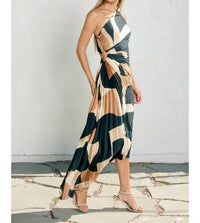 Dress Forum - Asymmetric Pleated Cutout Dress