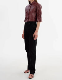 Lamarque - Carolina Leather Ruffle Sleeve Jacket