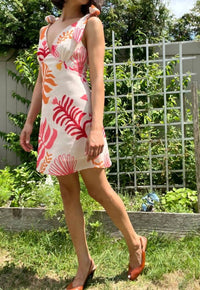 Mint - Coral Reef Tie Strap Mini Dress