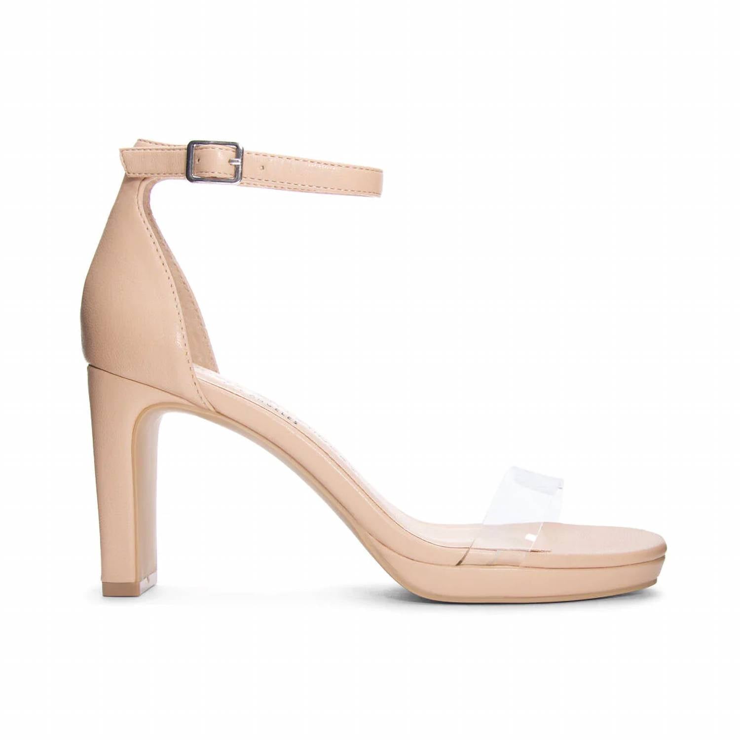 Chinese Laundry - Women's Tinie Clear Vinyl Vegan Leather Dress Heels