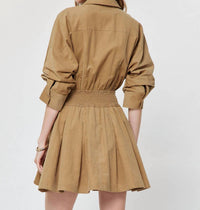 Current Air - Corduroy Flared Mini Shirt Dress